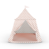 Checker Toffee Play Tent - Natural CuteNest