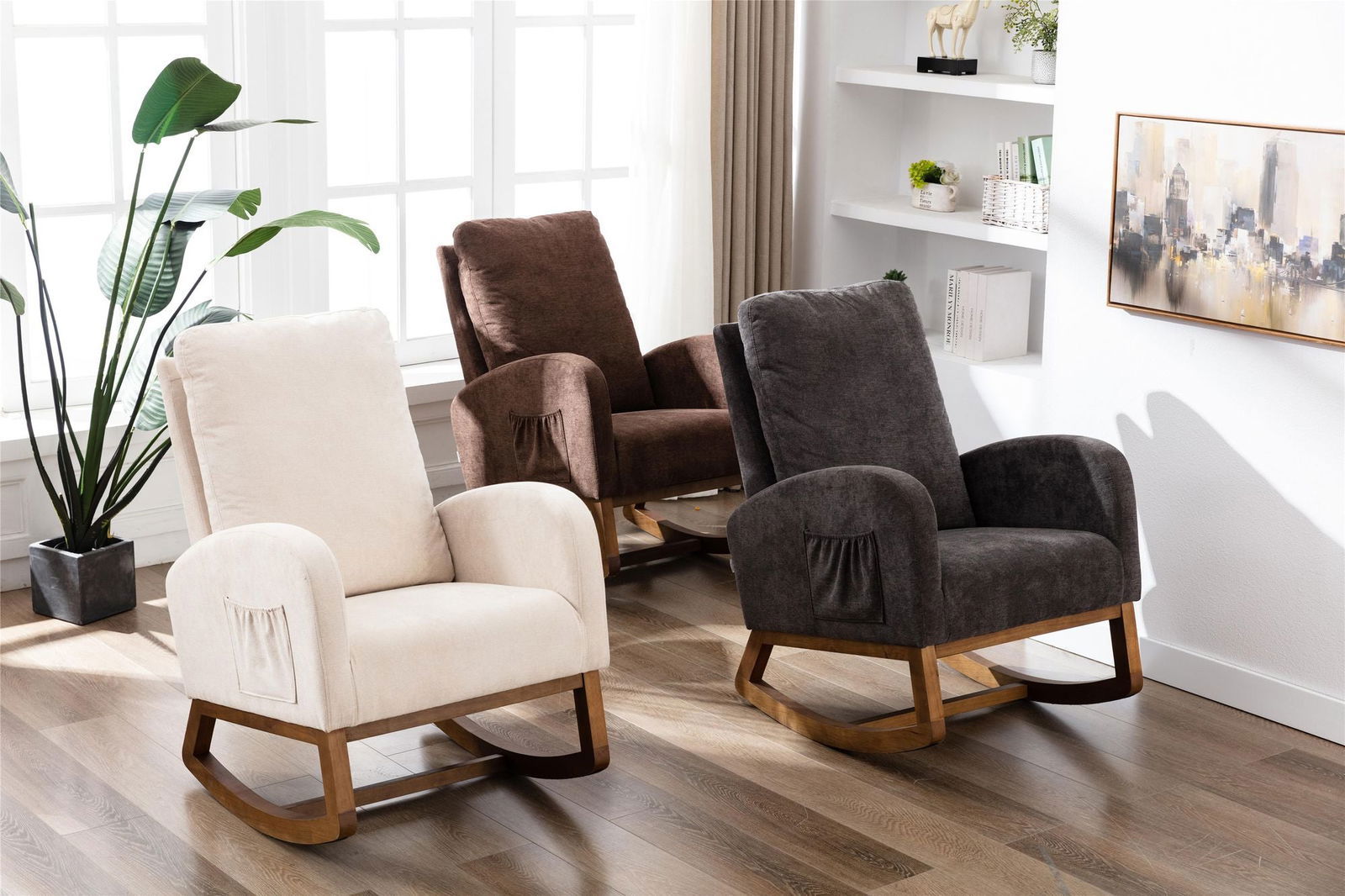 Coolmore Rocking Chair - Natural CuteNest