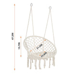 Cotton Rope Hammock Swing Chair - Natural CuteNest