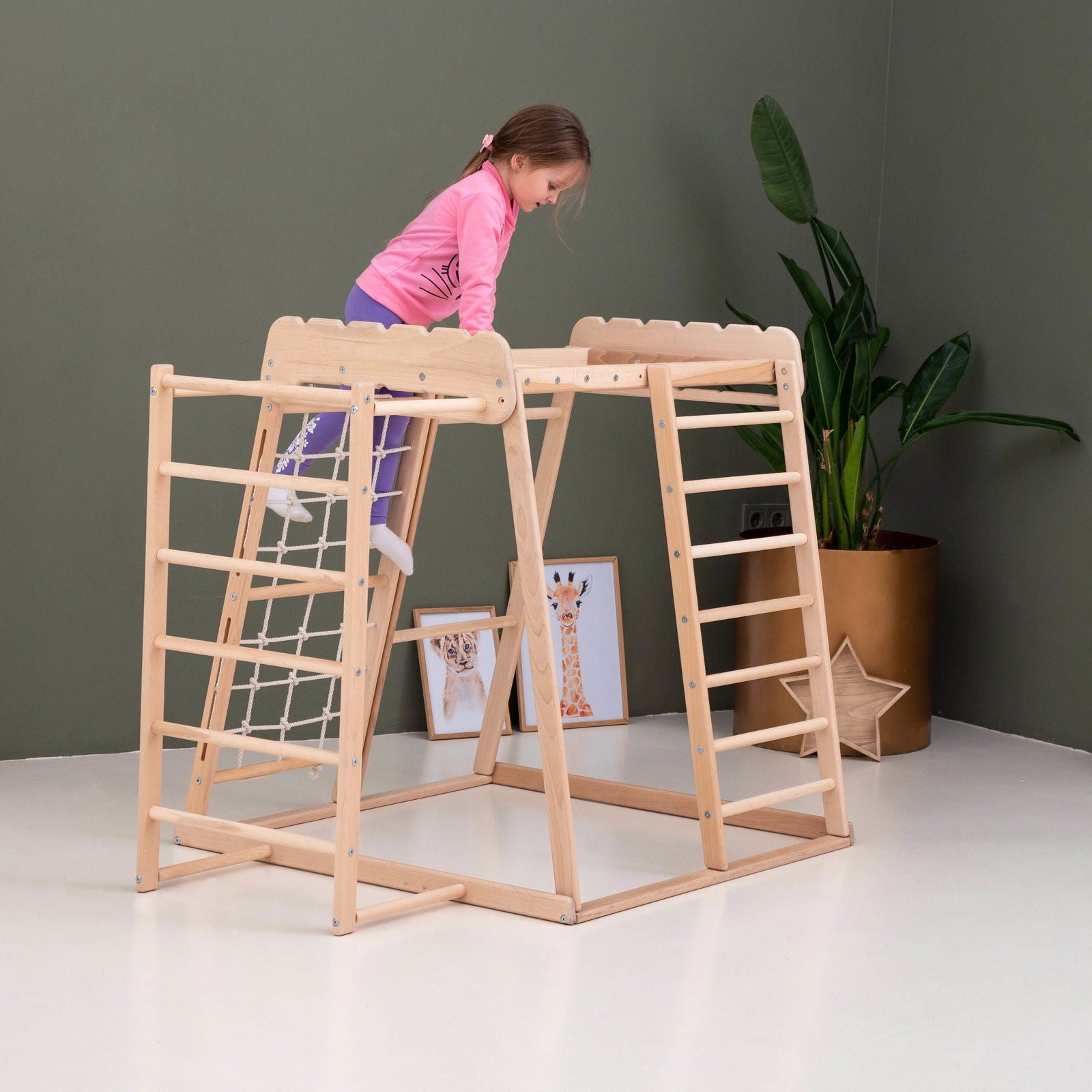 Indoor Jungle Gym - Natural CuteNest