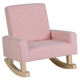 Kids Rocking Chair with Solid Wood Legs - Natural CuteNest