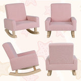 Kids Rocking Chair with Solid Wood Legs - Natural CuteNest