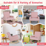 Kids Rocking Chair with Solid Wood Legs - Natural CuteNest