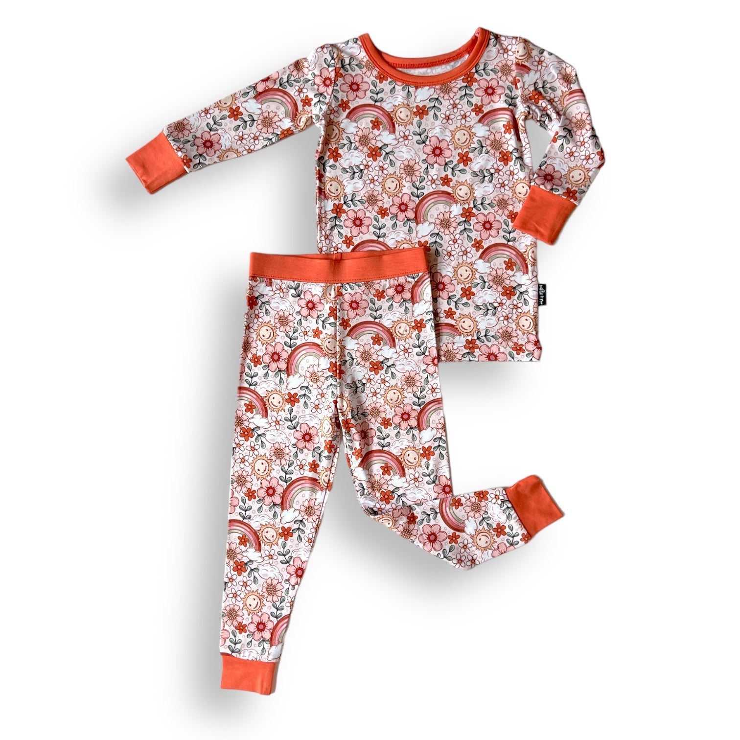 LONG SLEEVE 2 PIECE SETS- Happiness - Natural CuteNest