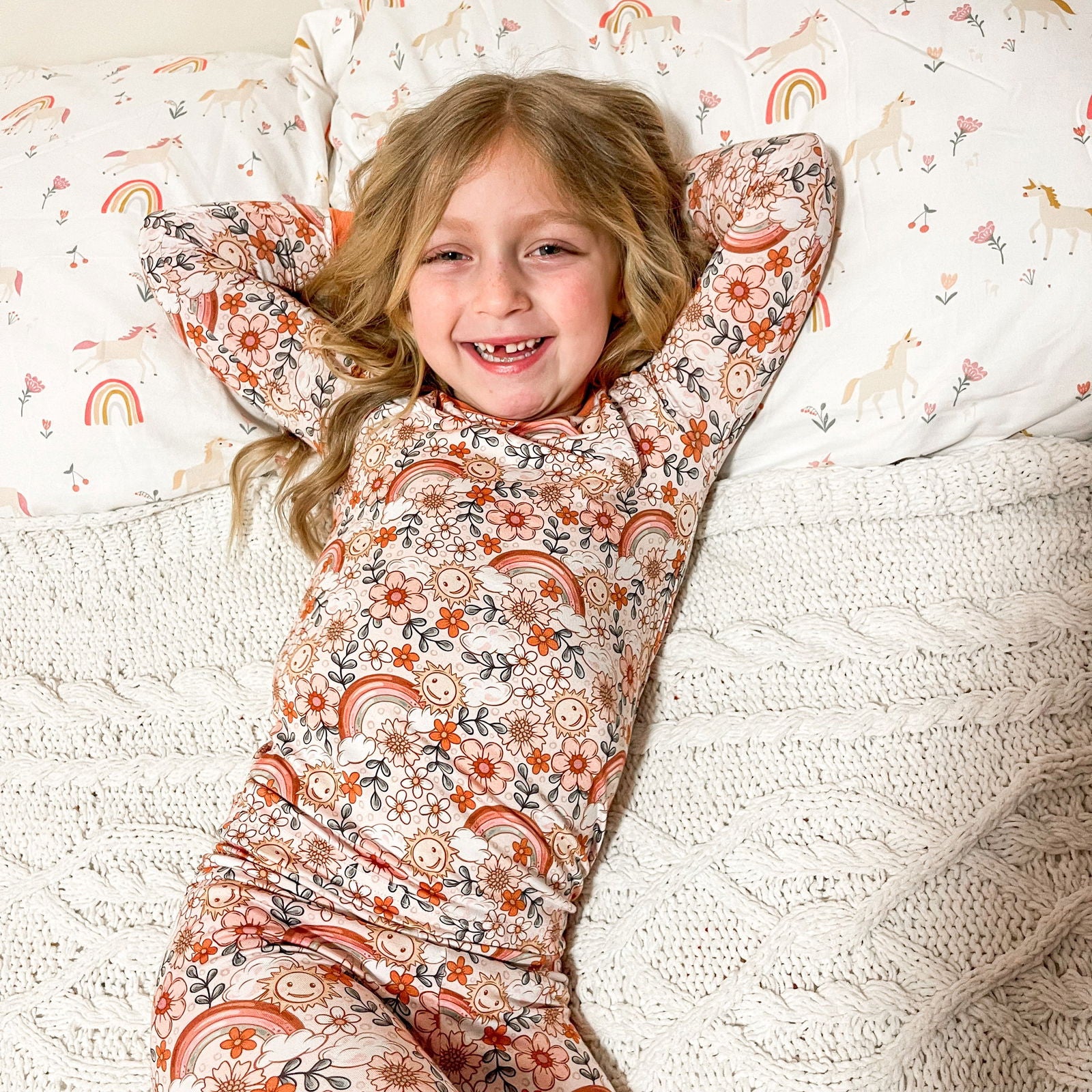 LONG SLEEVE 2 PIECE SETS- Happiness - Natural CuteNest