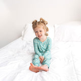 LONG SLEEVE 2 PIECE SETS- Moon + Stars Ribbed - Natural CuteNest