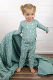 LONG SLEEVE 2 PIECE SETS- Moon + Stars Ribbed - Natural CuteNest