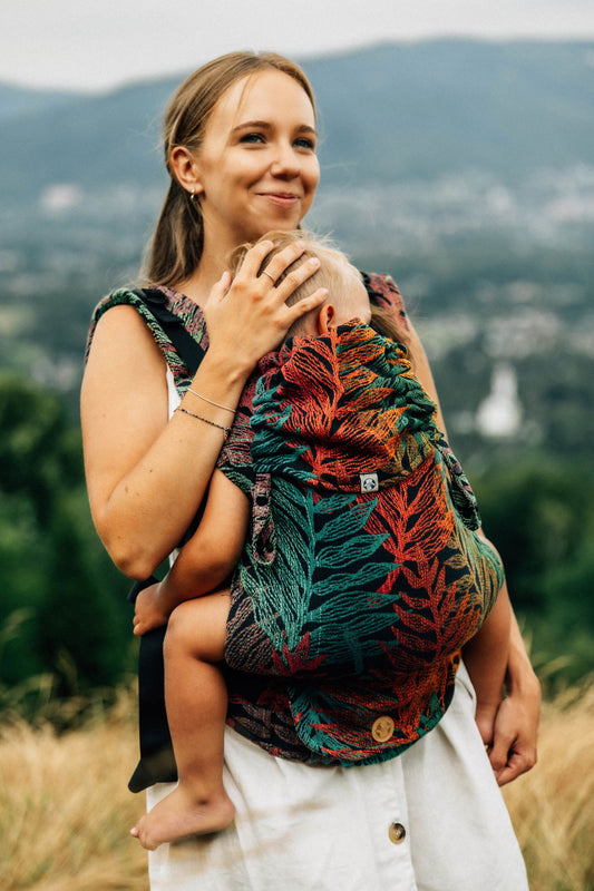LennyUpGrade Carrier, Standard Size, jacquard weave 100% cotton - RAINFOREST - DIVERSE - Natural CuteNest