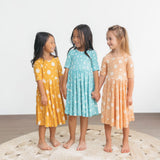 MID SLEEVE TWIRL- Rainbow Ribbed - Natural CuteNest