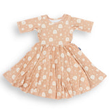 MID SLEEVE TWIRL- Rainbow Ribbed - Natural CuteNest