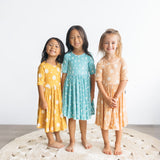 MID SLEEVE TWIRL- Sunshine Ribbed - Natural CuteNest