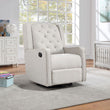 Milah Tufted Swivel Glider Recliner In Light Gray Fabric - Natural CuteNest