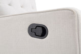 Milah Tufted Swivel Glider Recliner In Light Gray Fabric - Natural CuteNest