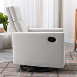 Modern Upholstered Seating Glider Swivel Recliner Chair - Natural CuteNest
