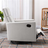 Modern Upholstered Seating Glider Swivel Recliner Chair - Natural CuteNest