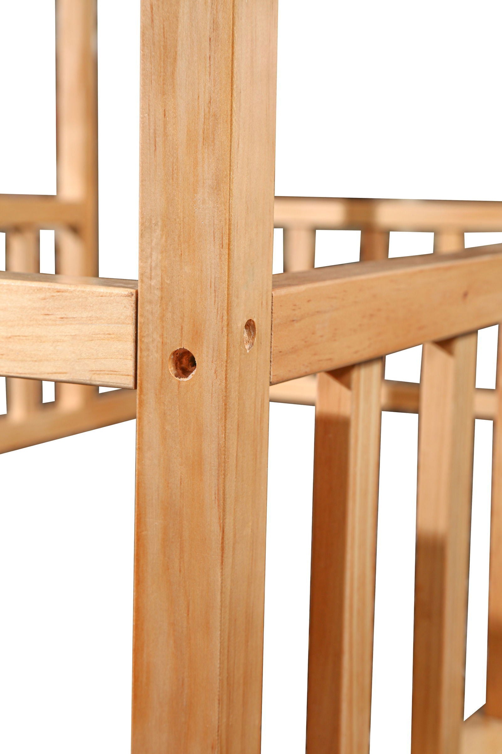 Montessori House Bed with Rails - Natural CuteNest