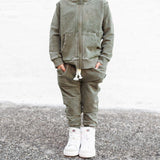 Moss Snow Wash Zip Hoodie - Natural CuteNest
