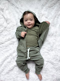 Moss Snow Wash Zip Hoodie - Natural CuteNest