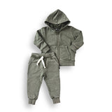 Moss Snow Wash Zip Hoodie - Natural CuteNest