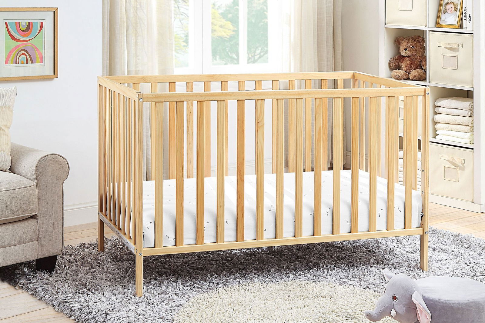 Palmer 3-in-1 Convertible Island Crib Natural - Natural CuteNest
