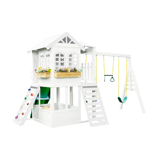 Reign Two Story Playhouse Custom Color - Natural CuteNest