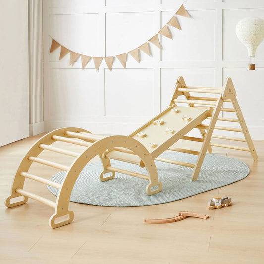 Tiny Land® 7-in-1 Montessori Climbing Set - Natural CuteNest
