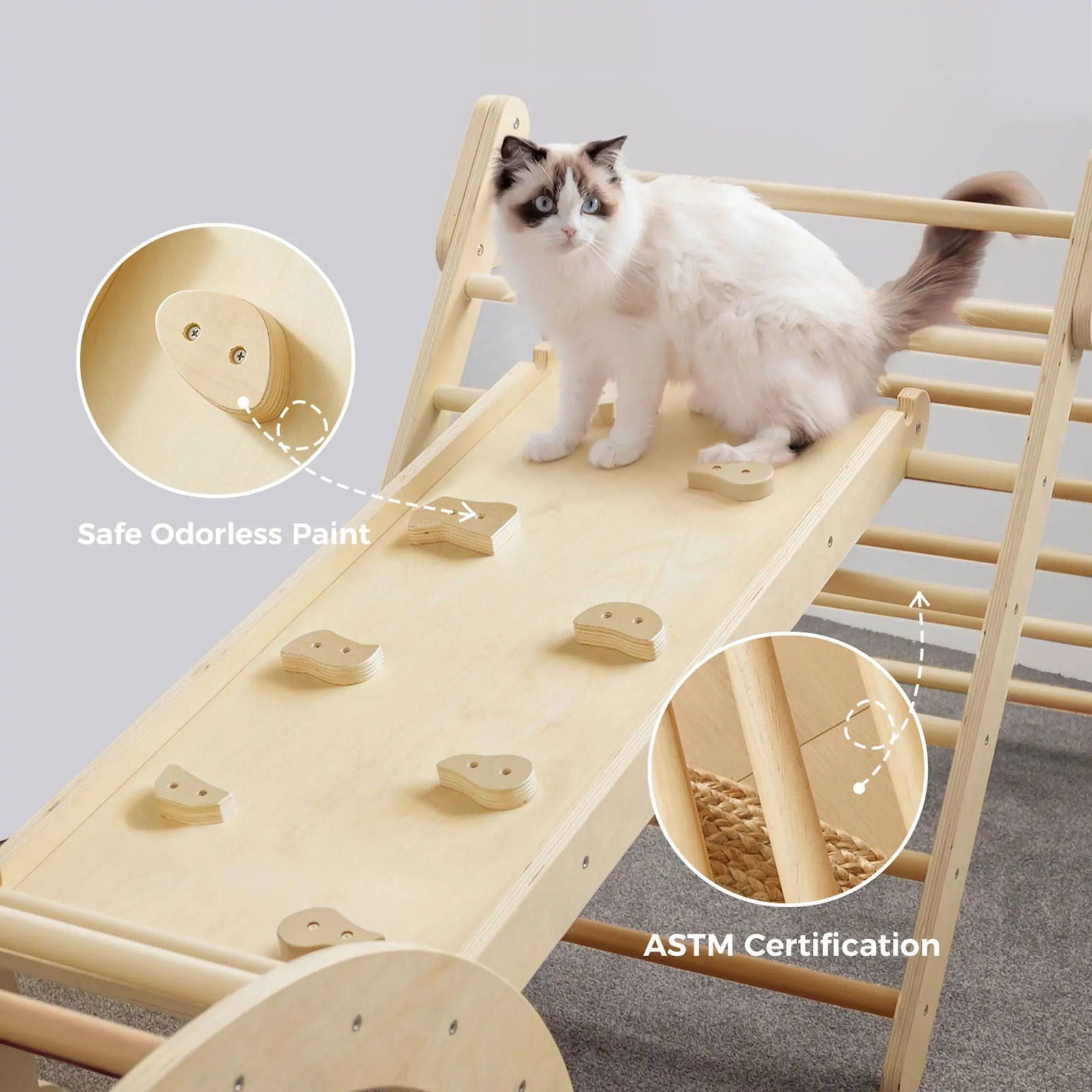 Tiny Land® 7-in-1 Montessori Climbing Set - Natural CuteNest