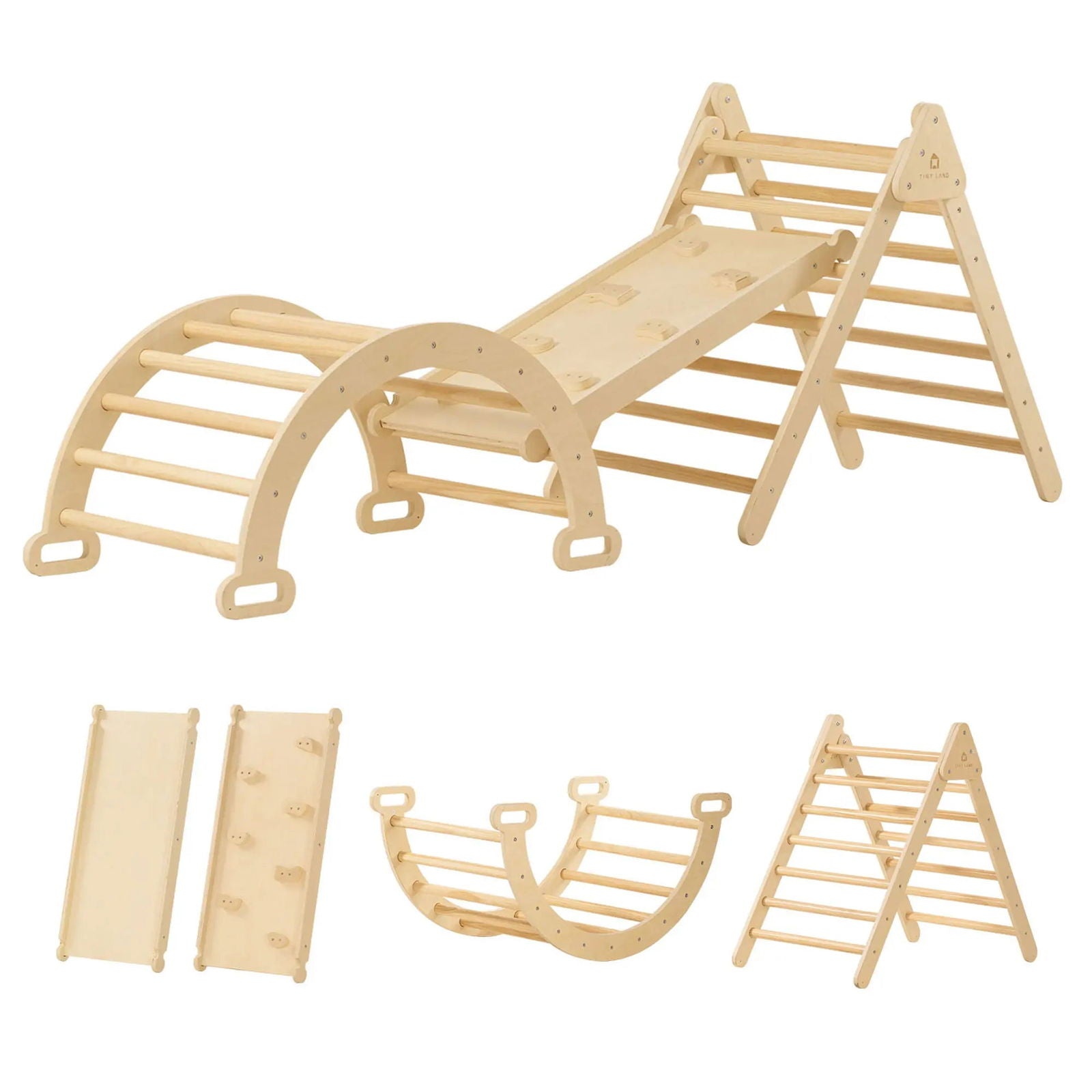 Tiny Land® 7-in-1 Montessori Climbing Set - Natural CuteNest