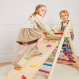 Tiny Land® 7-in-1 Rainbow Climbing Set - Natural CuteNest