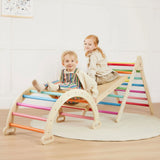 Tiny Land® 7-in-1 Rainbow Climbing Set - Natural CuteNest