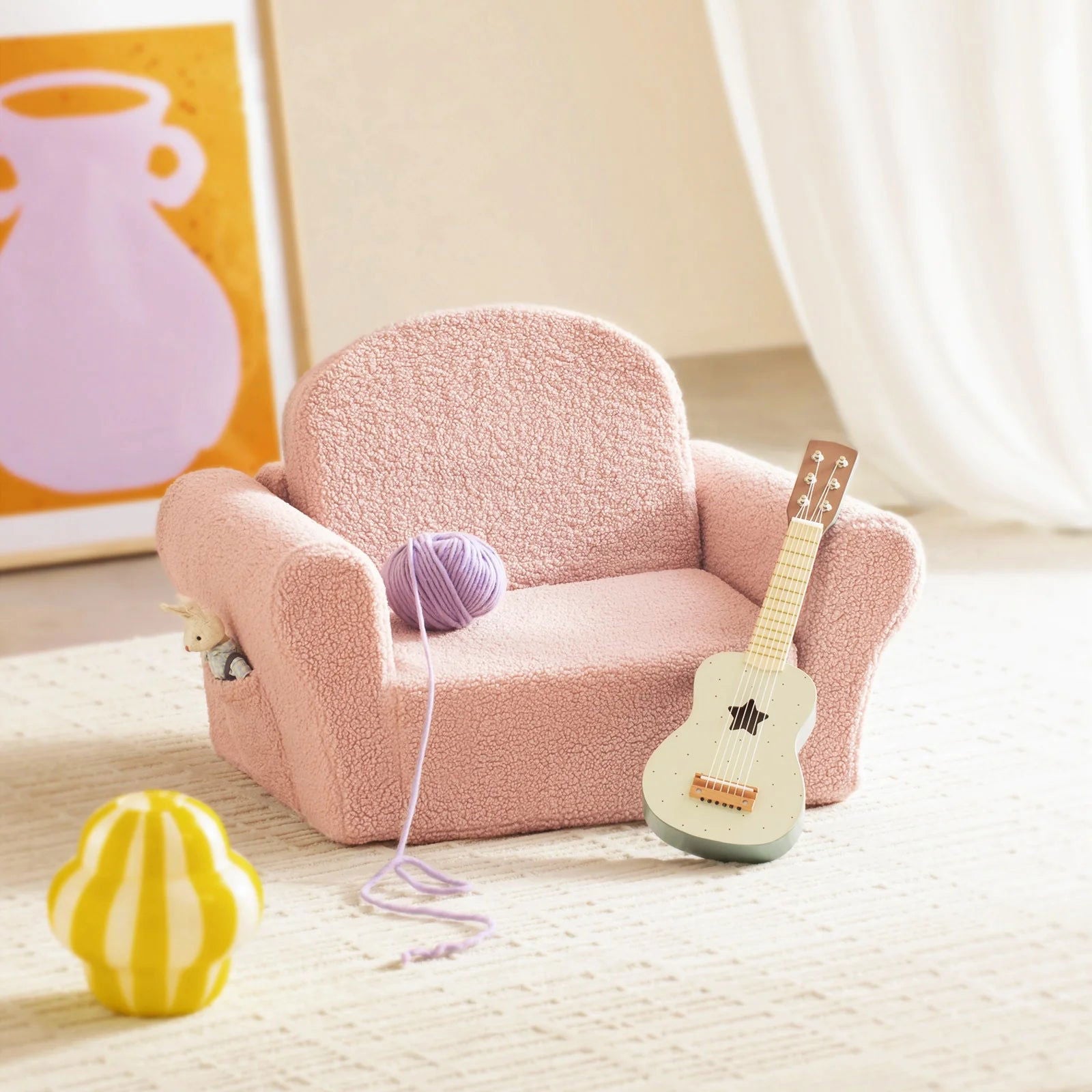 Tiny Land® Afternoon Couch in Pink - Natural CuteNest