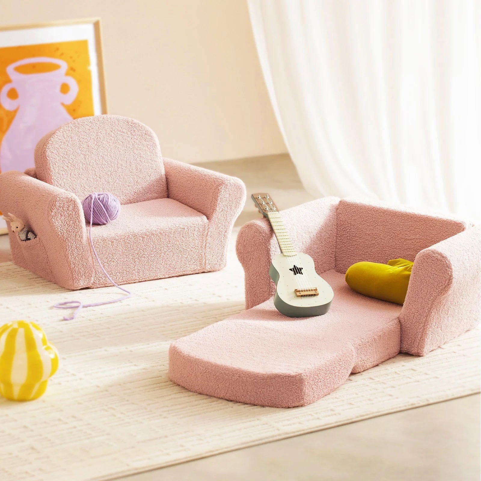 Tiny Land® Afternoon Couch in Pink - Natural CuteNest