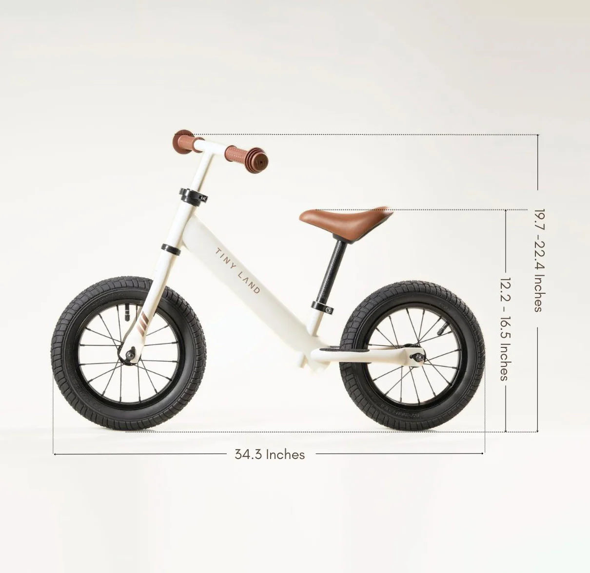 Tiny Land® Balance Bike - Milky White - Natural CuteNest