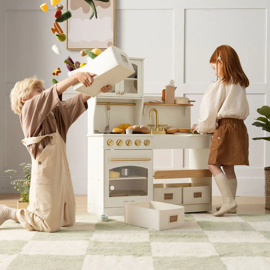 Tiny Land® Serenity Play Kitchen - Cream - Natural CuteNest