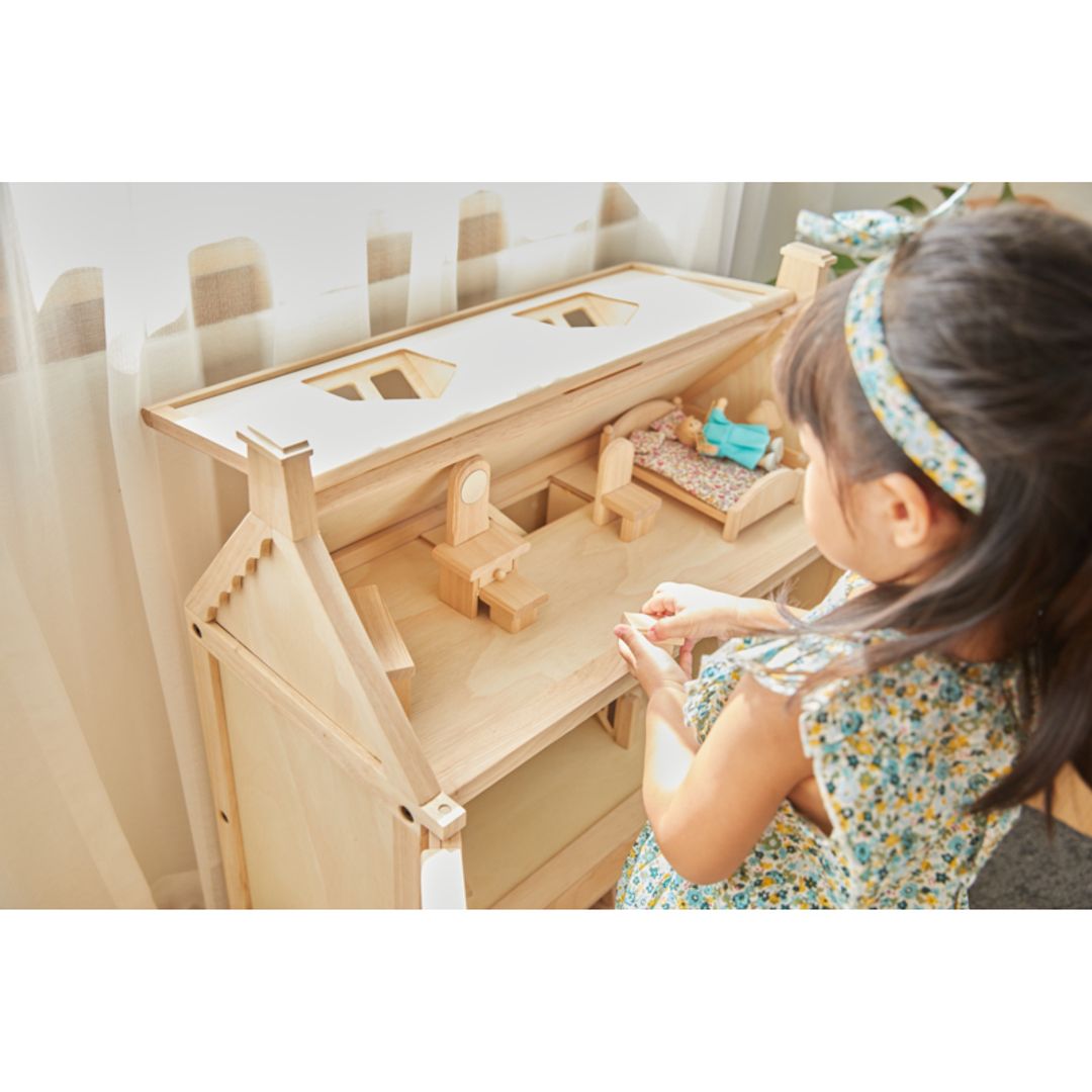 Victorian Dollhouse - Natural CuteNest
