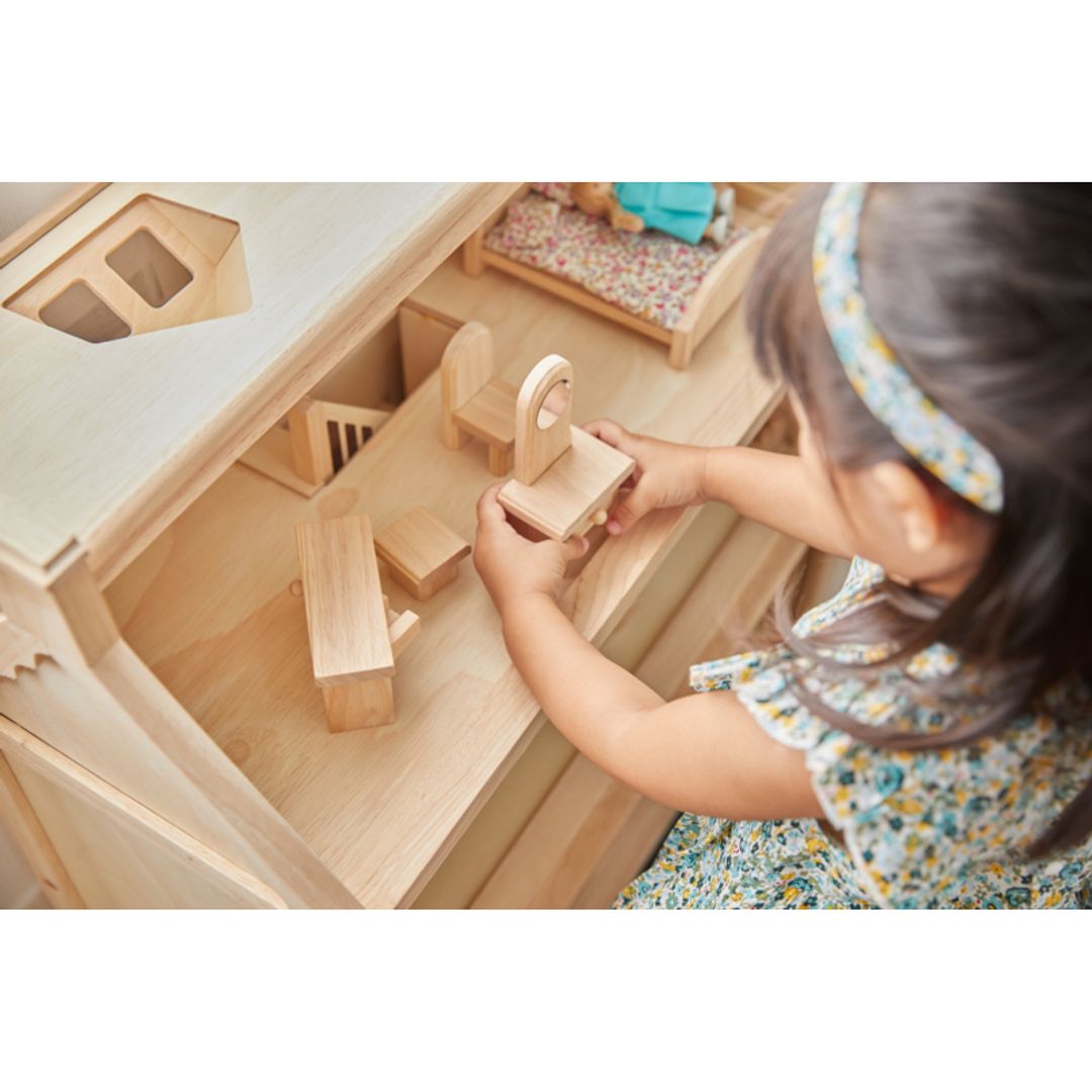 Victorian Dollhouse - Natural CuteNest