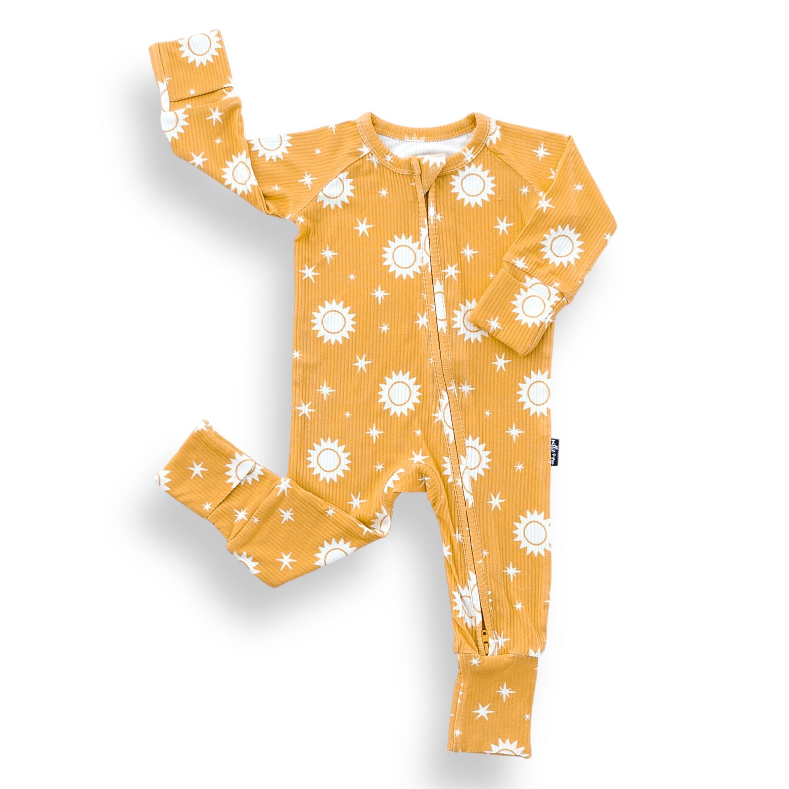 ZIP ROMPER - Sunshine Ribbed - Natural CuteNest