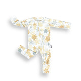 Zip Romper - Snowflakes - Natural CuteNest
