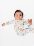 Zip Romper - Snowflakes - Natural CuteNest